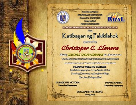 background for certificate buwan ng wika